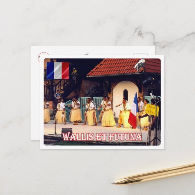 Carte Postale Wallis et Futuna - Folklore - (Devant/Arrière en situation)