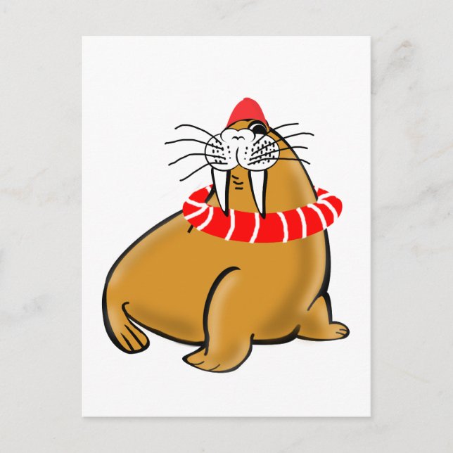 Carte Postale Wally The Walrus Va Nager (Devant)