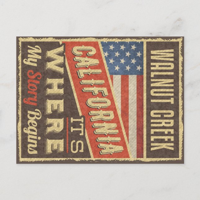 Carte Postale Walnut Creek Californie (Devant)