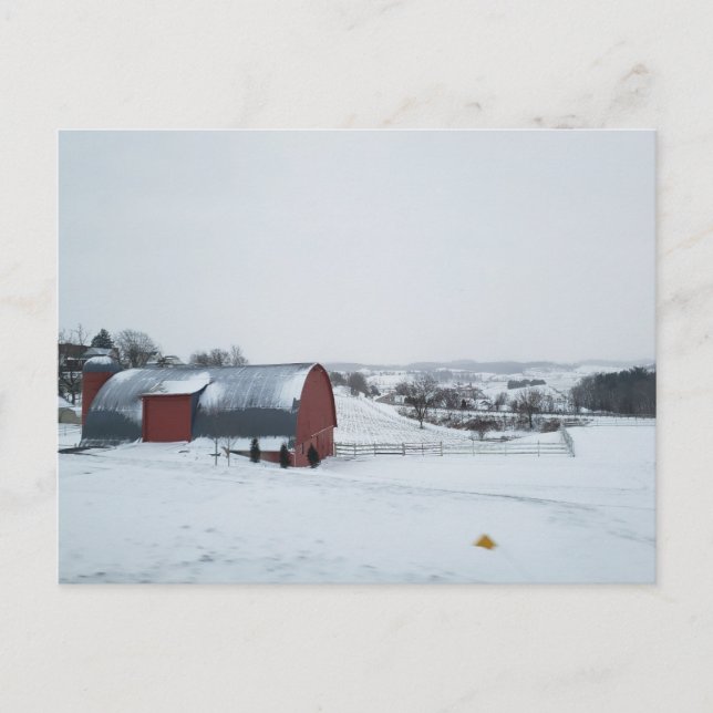 Carte Postale Walnut Creek, Ohio en hiver (Devant)