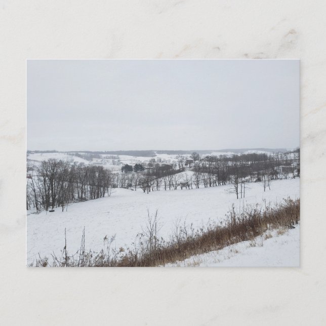 Carte Postale Walnut Creek, Ohio en hiver (Devant)