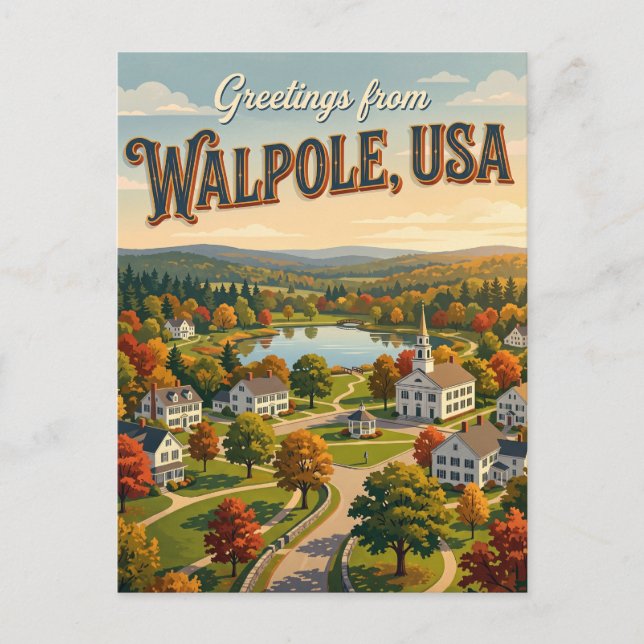 Carte Postale Walpole États-Unis (Devant)