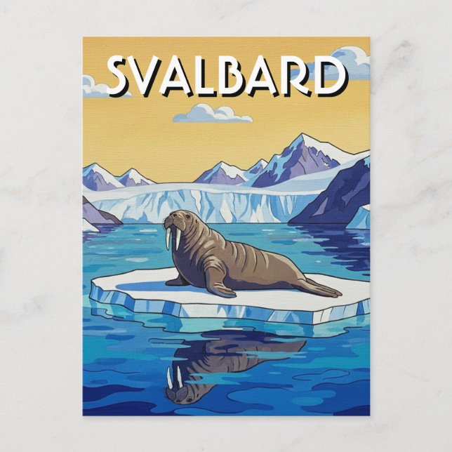 Carte Postale Walrus in Svalbard Norway (Devant)