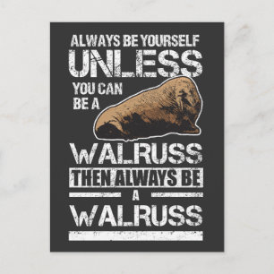 Carte Postale Walrus Sea Animal Retro