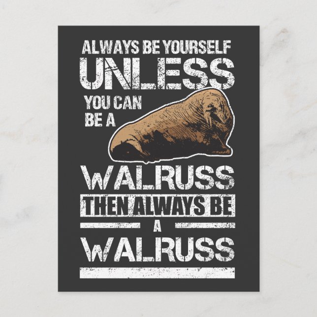 Carte Postale Walrus Sea Animal Retro (Devant)