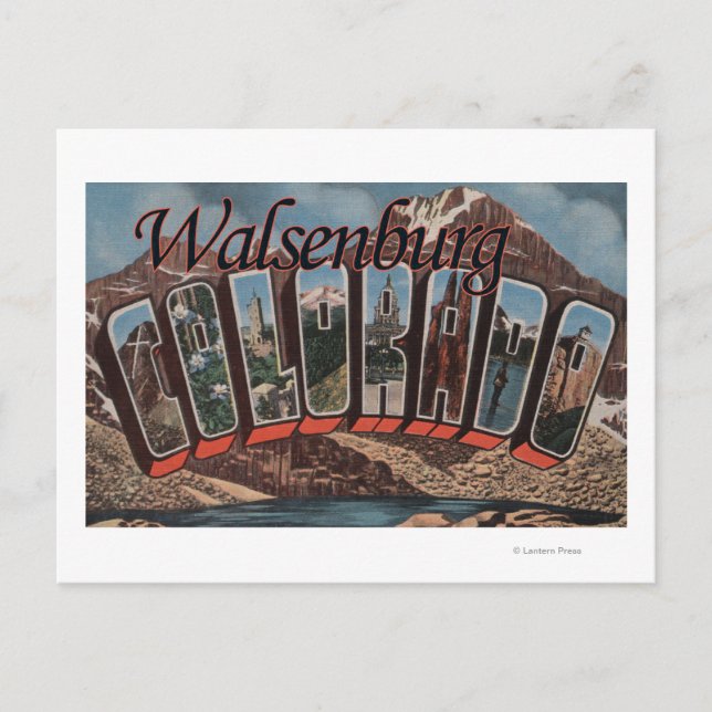 Carte Postale Walsenburg, Colorado - Scènes de grandes lettres (Devant)