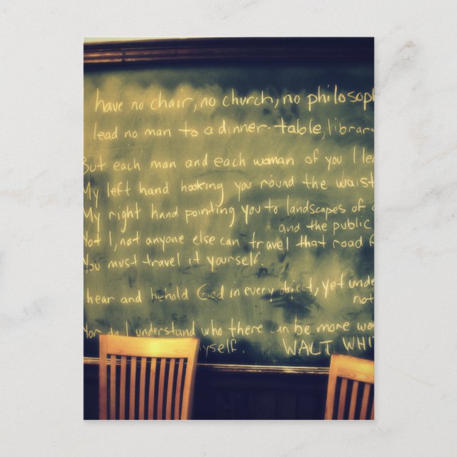 Carte Postale walt whitman Quote (Devant)