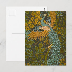 Carte Postale Walter Crane - Vintage Motif Fig et Peacock