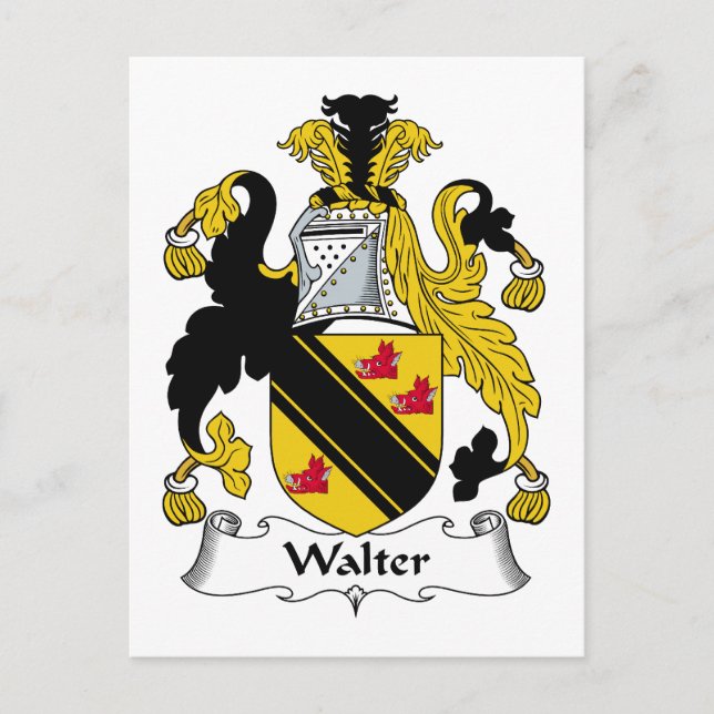 Carte Postale Walter Family Crest (Devant)