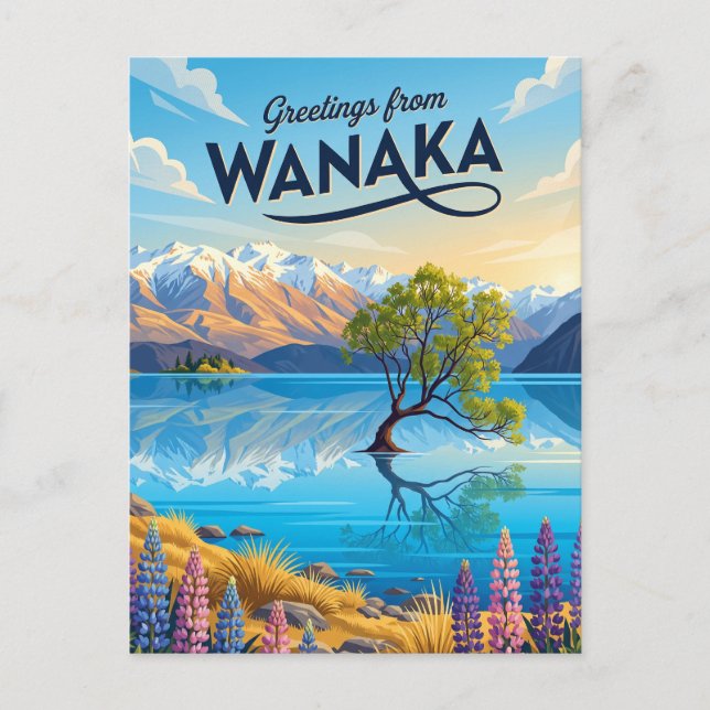 Carte Postale Wanaka Nouvelle-Zélande (Devant)