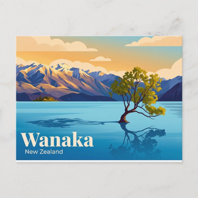 Carte Postale Wanaka Nouvelle-Zélande (Devant)