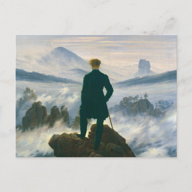 Carte Postale Wanderer above the Sea of Fog by Caspar Friedrich (Devant)