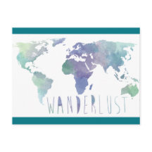 Carte postale Wanderlust Watercolor