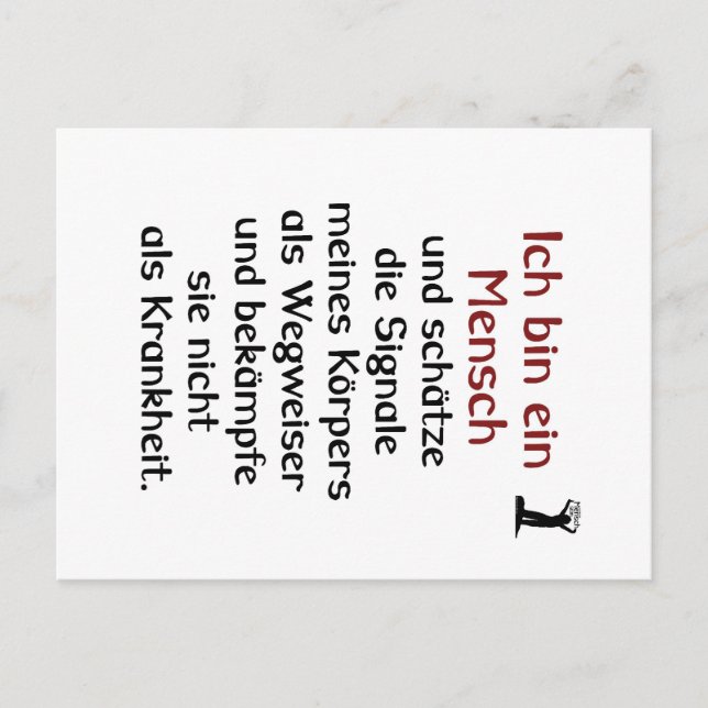 Carte Postale WandPoumonDesign - Mensch - Körper (Devant)