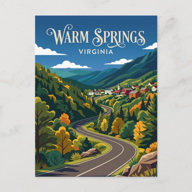 Carte Postale Warm Springs États-Unis (Devant)