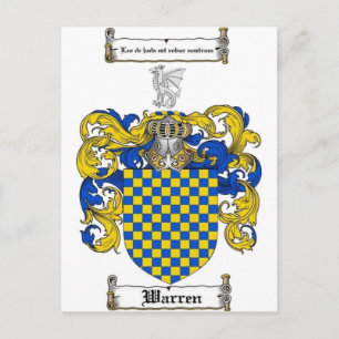 Carte Postale Warren Family Crest