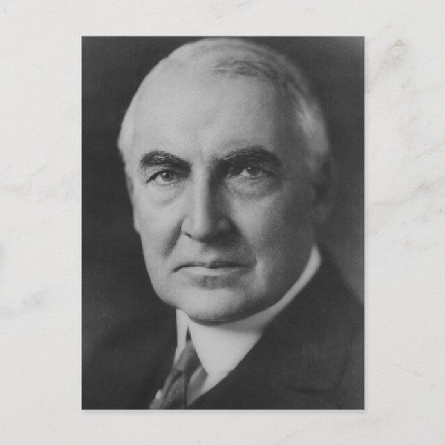 Carte Postale Warren G. Harding 29e Président (Devant)