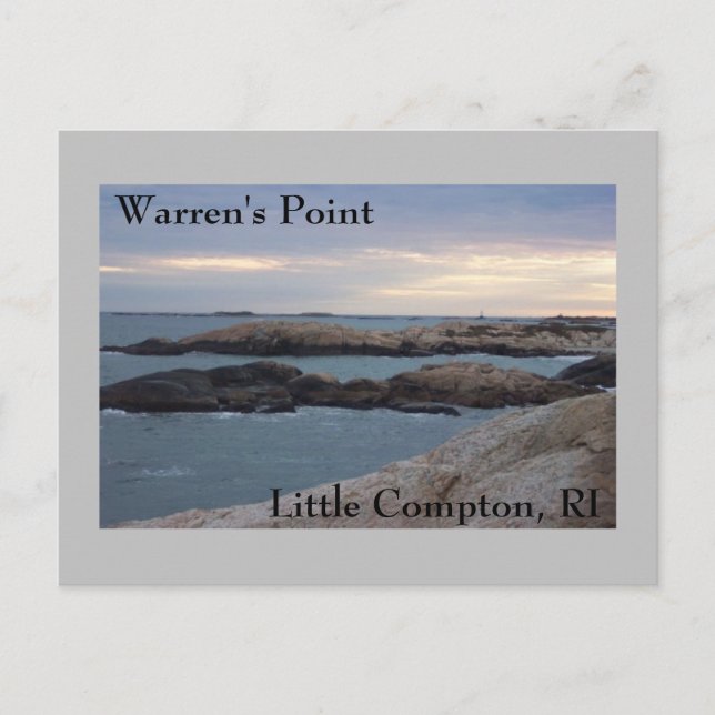 Carte Postale Warren's Point Beach, Little Compton, RI (Devant)