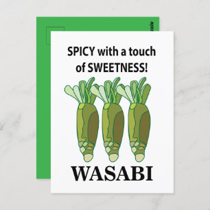 Carte Postale Wasabi Épicé Avec Une Touche De Douceur Wasabi