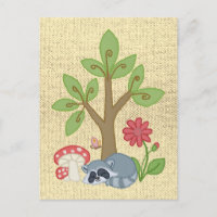 Waschbär unterm Baum