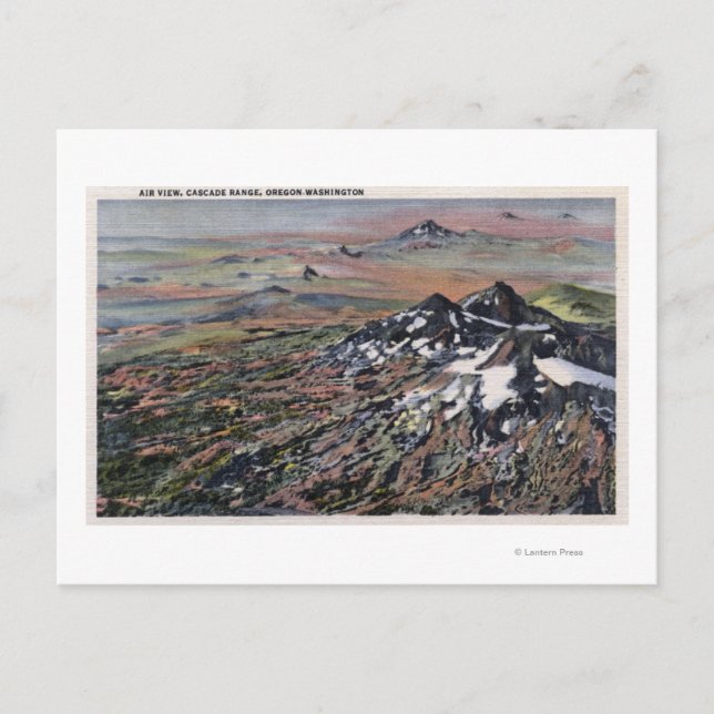 Carte Postale Washington - Aérien de la chaîne Cascade (Devant)
