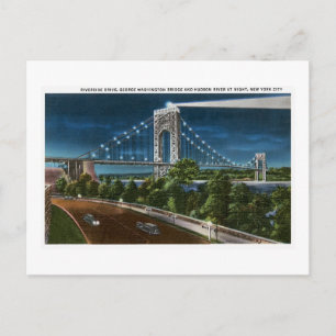 Carte Postale Washington Bridge Hudson River, New York