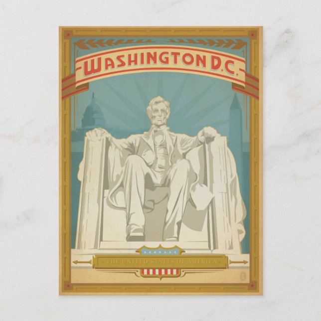Carte Postale Washington, D.C. - Abe Lincoln (Devant)