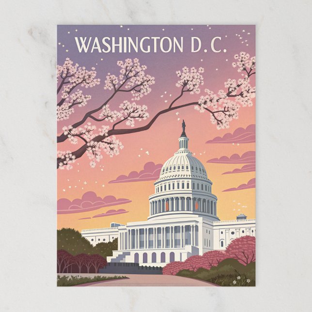 Carte Postale Washington D.C. : Les fleurs de cerisiers au Capit (Créateur téléchargé)