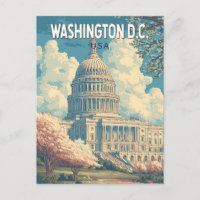 Washington DC Capitale Voyage Art Rétro