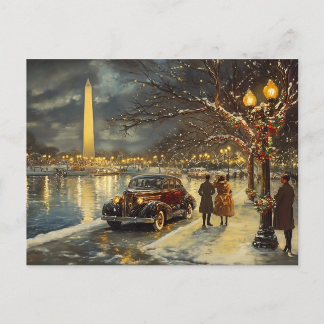 Carte Postale Washington DC Christmas Postcard Vintage Retro  (Devant)