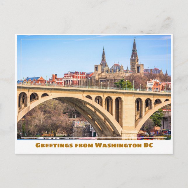 Carte Postale Washington DC Georgetown avec Pont (Devant)