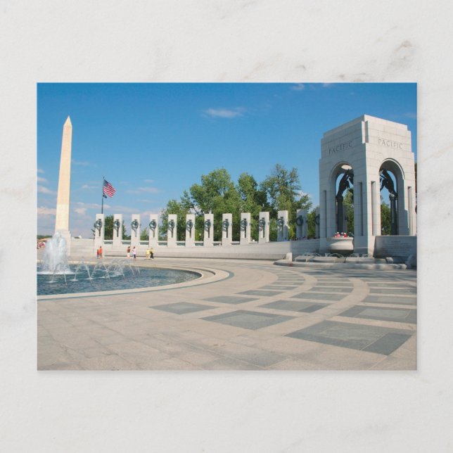 Carte Postale Washington, DC, Mémorial national de la Seconde Gu (Devant)