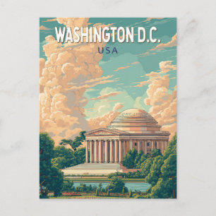 Carte Postale Washington DC Mémorial Thomas Jefferson Voyage Art