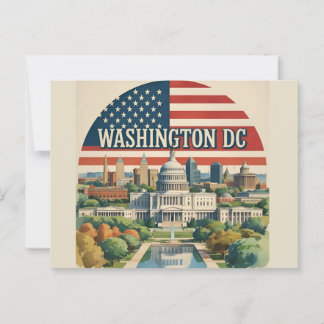 Carte Postale Washington DC Skyline