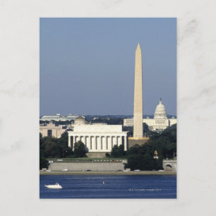 Carte Postale Washington DC Skyline avec US Capitol Building 2