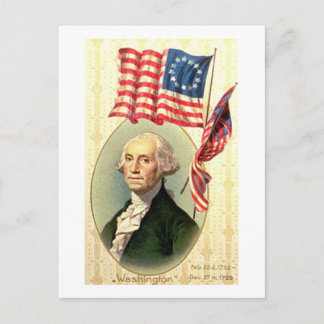 Carte Postale Washington et drapeaux