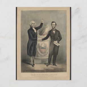 Carte Postale Washington et Lincoln
