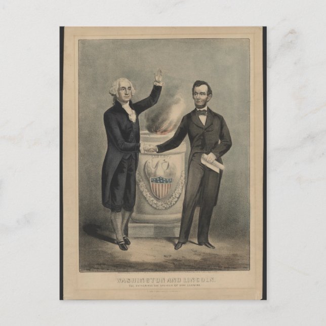 Carte Postale Washington et Lincoln (Devant)