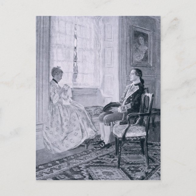 Carte Postale Washington et Mary Philipse (Devant)