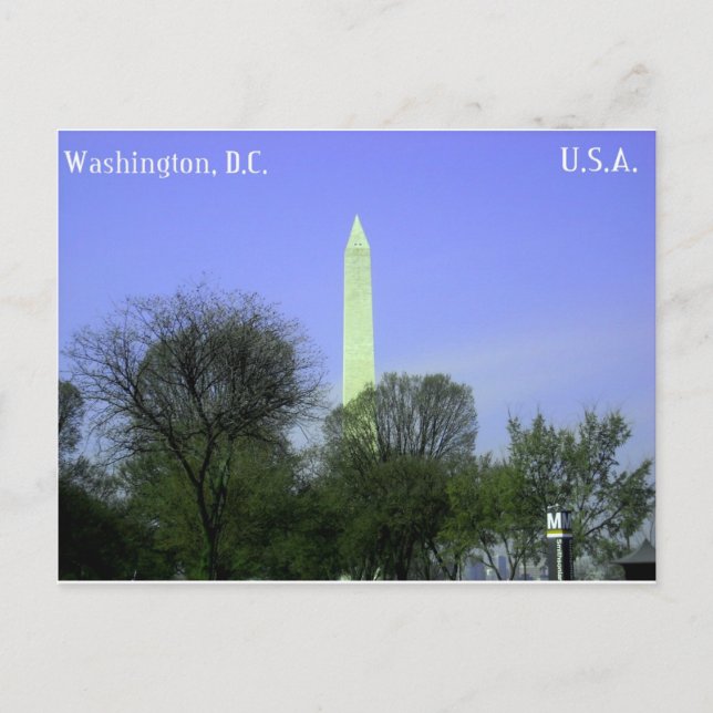 Carte postale Washington Monument (Devant)