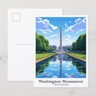 Carte Postale Washington Monument United States Travel