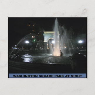 Carte Postale Washington Square Park at Night, NYC