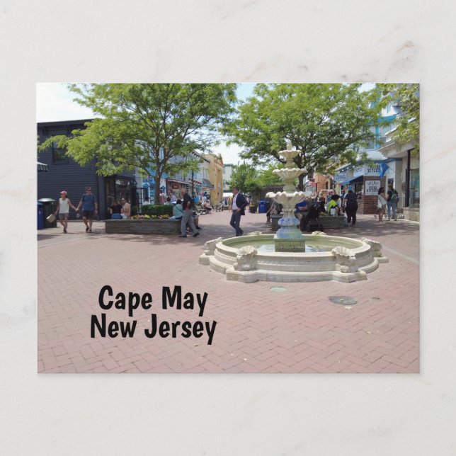 Carte Postale Washington Street Mall à Cape May NJ (Devant)