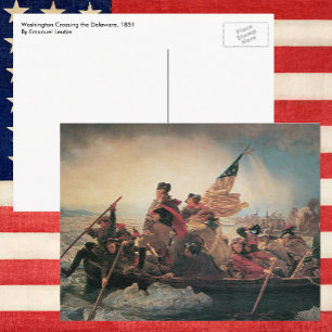 Carte Postale Washington traversant le Delaware par Emanuel Leut