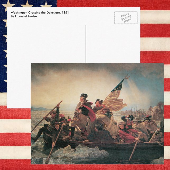 Carte Postale Washington traversant le Delaware par Emanuel Leut (Créateur téléchargé)