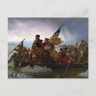 Carte Postale Washington Traverser le Delaware par Emanuel Leutz