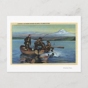 Carte Postale Washington - Vue des pêcheurs qui attrapent un Sau