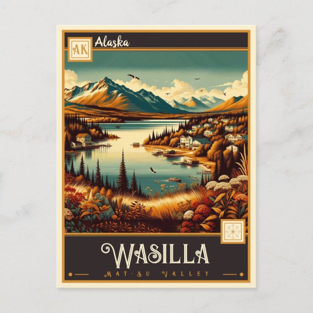 Carte Postale Wasilla, Alaska | VINTAGE (Devant)