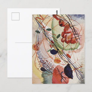 Carte Postale Wassily Kandinsky Aquarelle Imprimer Paiting Abstr