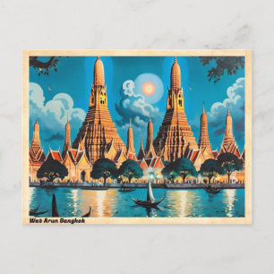 Carte Postale Wat Arun Bangkok Vintage voyage